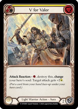 V for Valor (Yellow) [DTD061] (Dusk Till Dawn)