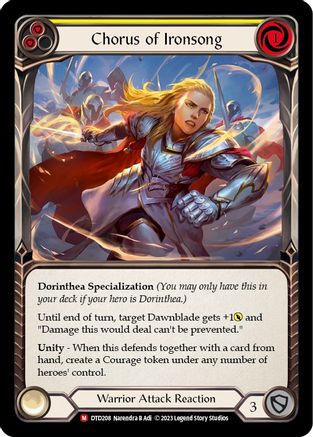Chorus of Ironsong [DTD208] (Dusk Till Dawn)  Rainbow Foil