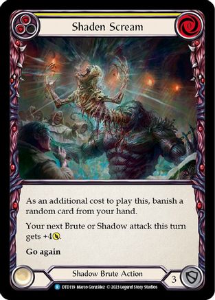 Shaden Scream (Yellow) [DTD119] (Dusk Till Dawn)  Rainbow Foil