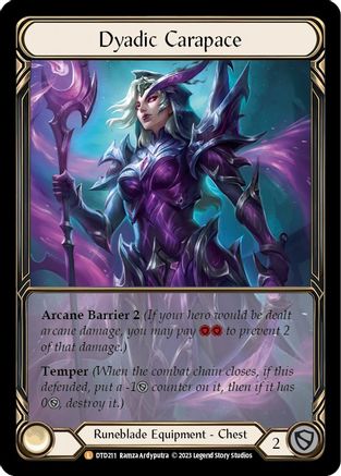 Dyadic Carapace (Extended Art) [DTD211] (Dusk Till Dawn)  Cold Foil