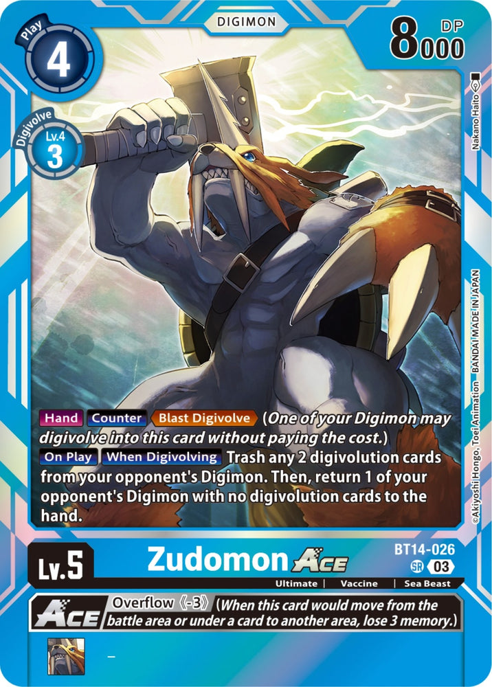 Zudomon Ace (BT14-026 SR) [BT14]