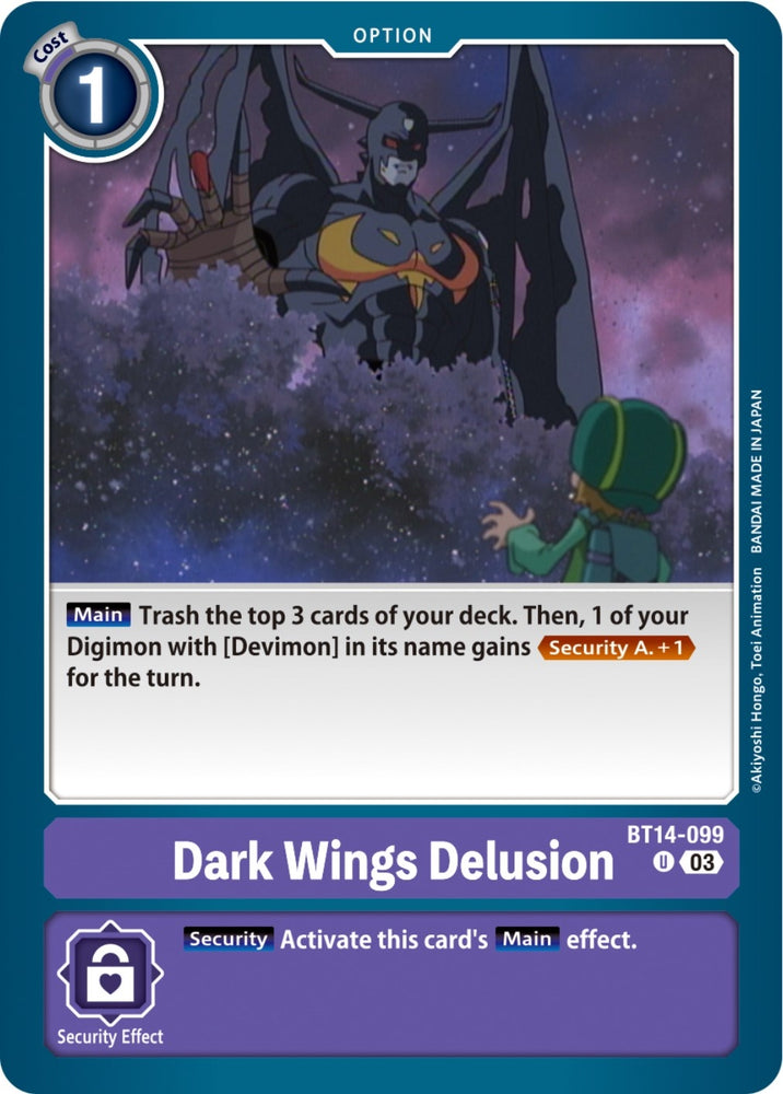 Dark Wings Delusion (BT14-099 U) [BT14]