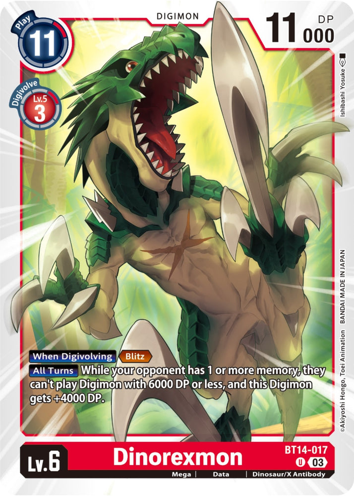 Dinorexmon (BT14-017 U) [BT14]