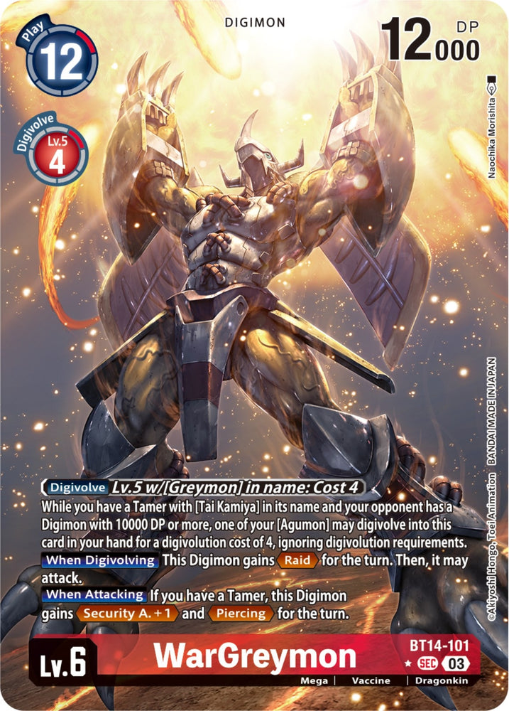 WarGreymon Alternate Art (BT14-101 SEC) [BT14]