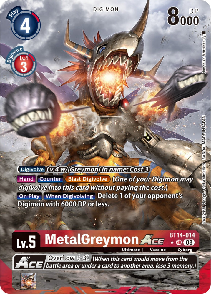 MetalGreymon Ace Alternate Art (BT14-014 SR) [BT14]