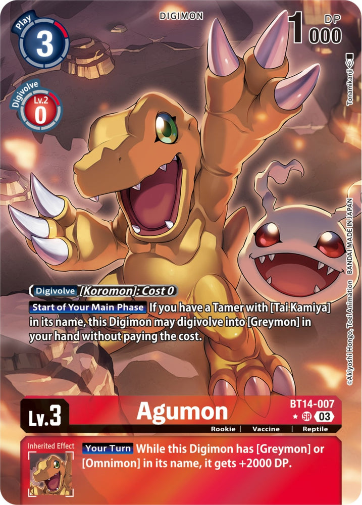 Agumon Alternate Art (BT14-007 SR) [BT14]