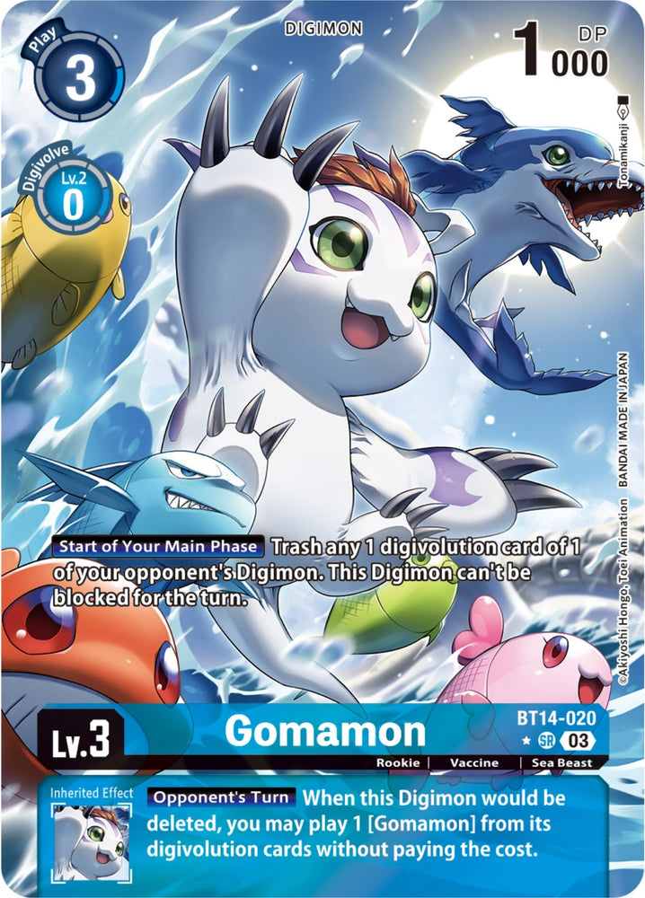 Gomamon Alternate Art (BT14-020 SR) [BT14]