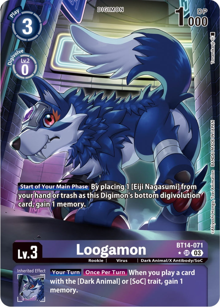 Loogamon Alternate Art (BT14-071 SR) [BT14]