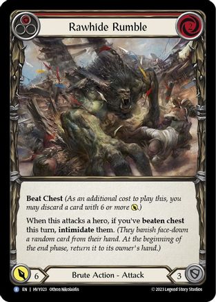 Rawhide Rumble (Red) [HVY023] (Heavy Hitters)  Rainbow Foil