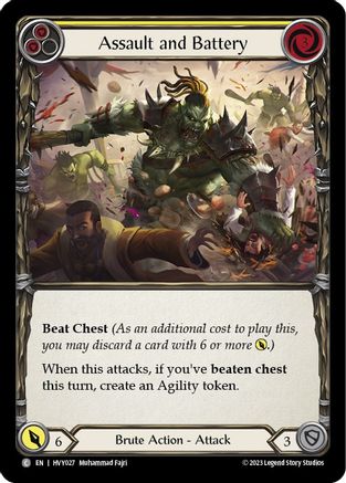 Assault and Battery (Yellow) [HVY027] (Heavy Hitters)  Rainbow Foil
