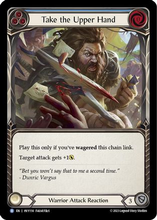 Take the Upper Hand (Blue) [HVY114] (Heavy Hitters)  Rainbow Foil