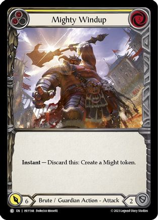 Mighty Windup (Yellow) [HVY144] (Heavy Hitters)  Rainbow Foil