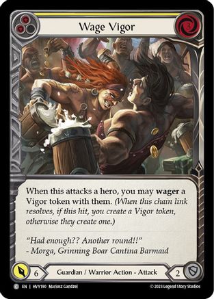 Wage Vigor (Yellow) [HVY190] (Heavy Hitters)  Rainbow Foil