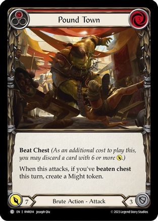 Pound Town (Red) [RNR014] (Rhinar Hero Deck)