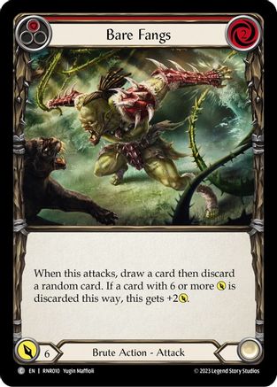 Bare Fangs (Red) [RNR010] (Rhinar Hero Deck)