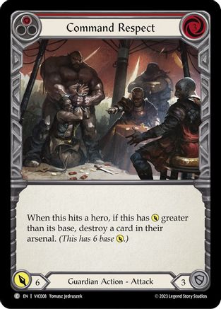 Command Respect (Red) [VIC008] (Heavy Hitters Victor Blitz Deck)