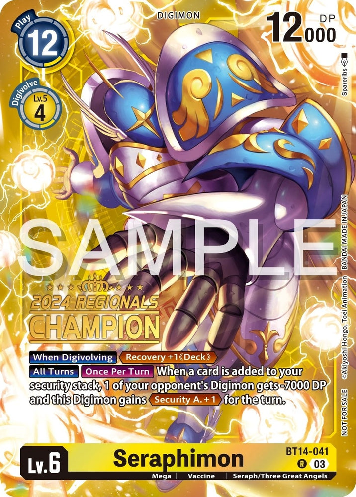 Seraphimon 2024 Regionals Champion (BT14-041 R) [BT14]
