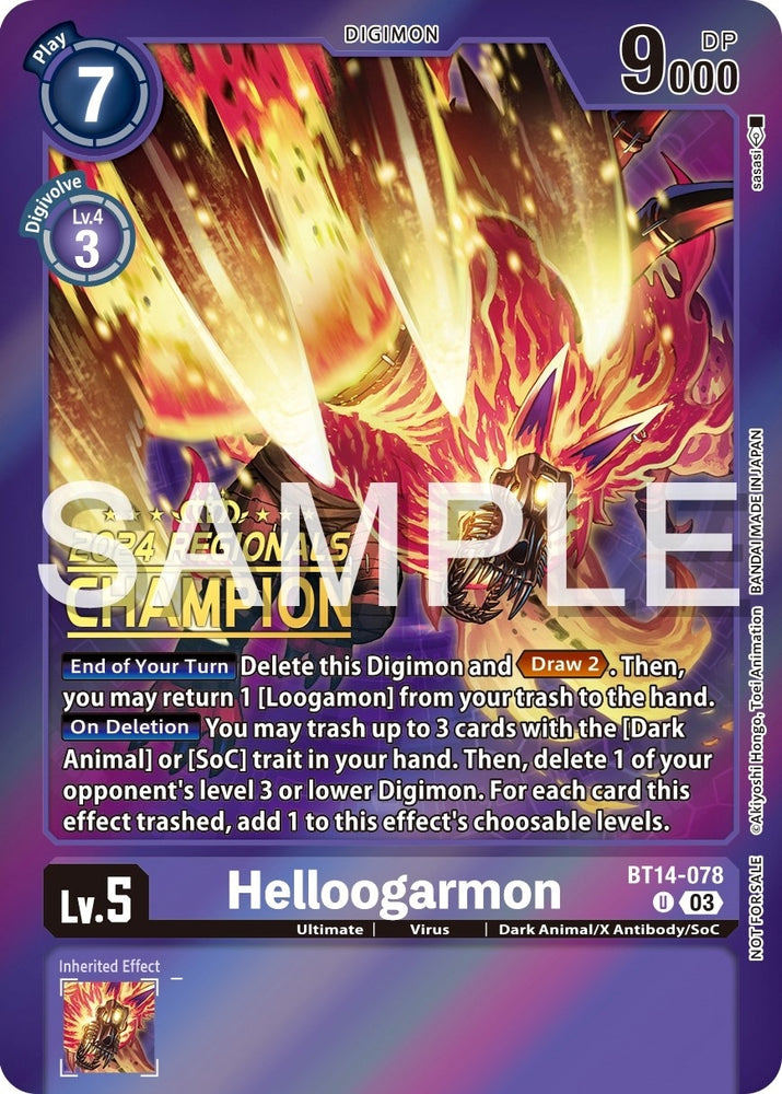 Helloogarmon 2024 Regionals Champion (BT14-078 U) [BT14]