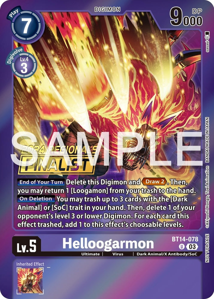 Helloogarmon 2024 Regionals Finalist (BT14-078 U) [BT14]