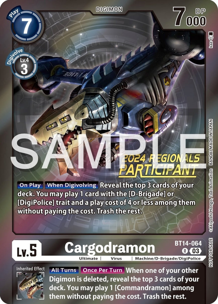 Cargodramon 2024 Regionals Participant (BT14-064 R) [BT14]