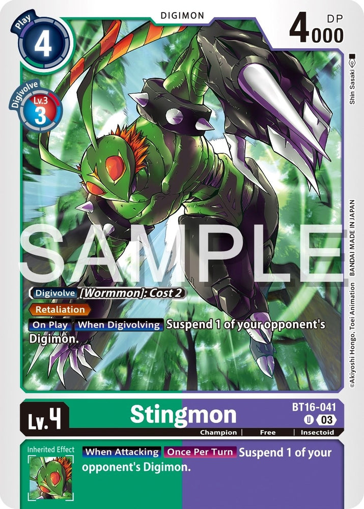 Stingmon (BT16-041 U) [BT16]