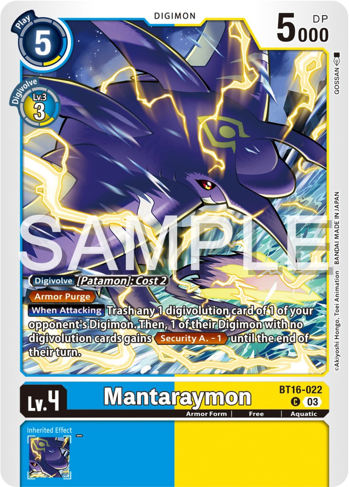 Mantaraymon (BT16-022 C) [BT16]