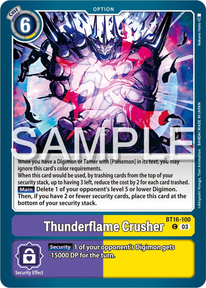 Thunderflame Crusher (BT16-100 C) [BT16]