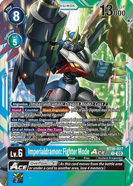 Imperialdramon Fighter Mode Ace (BT16-027 R) [BT16]