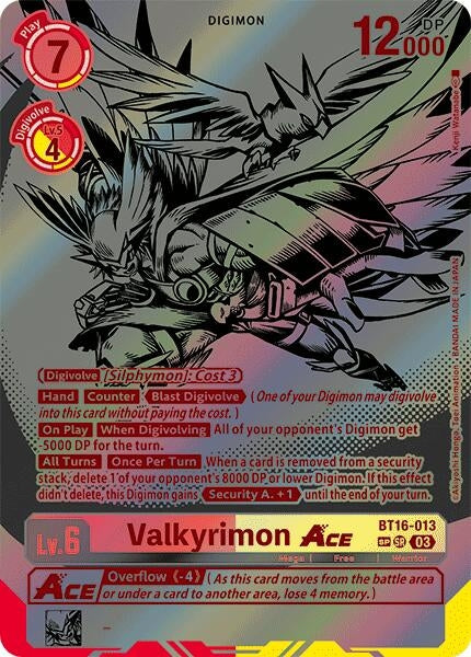 Valkyrimon Ace Textured (BT16-013 SR) [BT16]