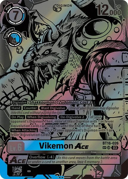 Vikemon Ace Textured (BT16-026 SR) [BT16]
