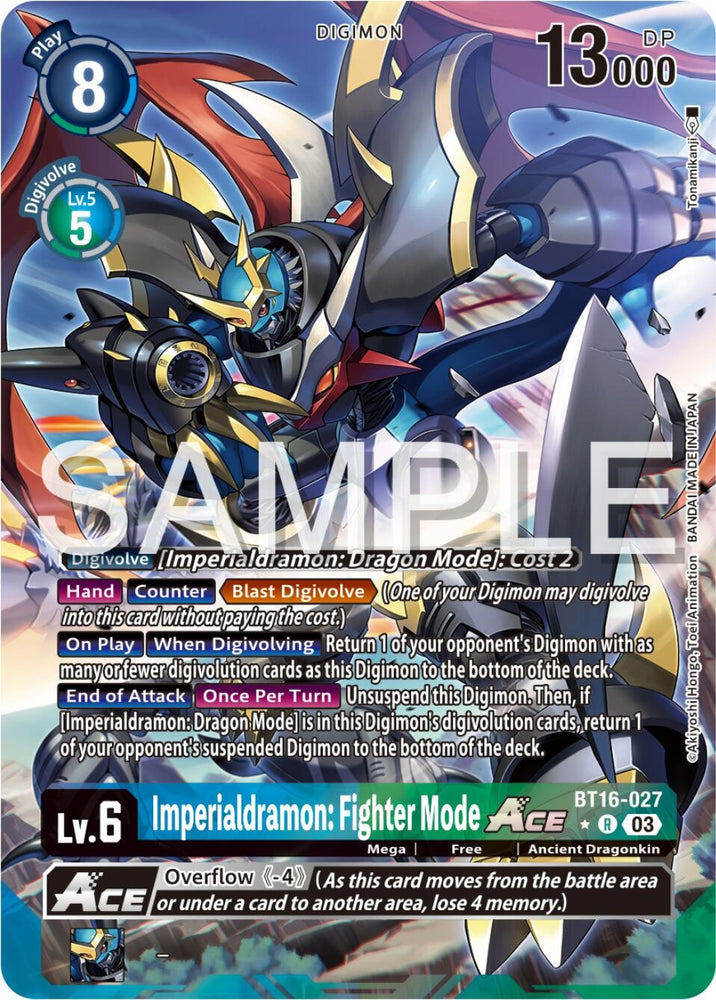 Imperialdramon Fighter Mode Ace Alternate Art (BT16-027 R) [BT16]