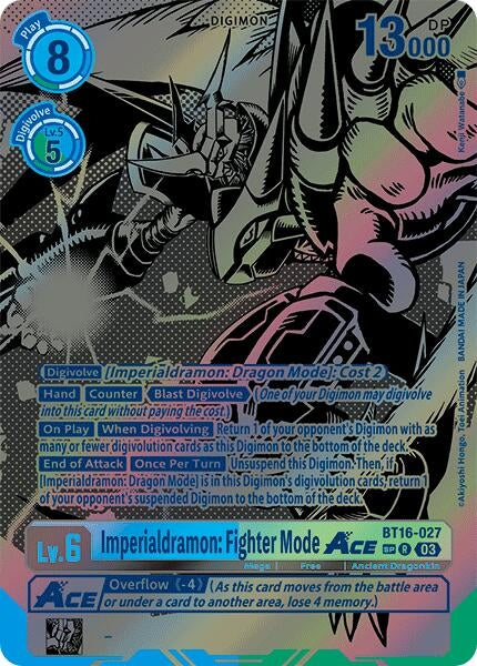 Imperialdramon Fighter Mode Ace Textured (BT16-027 R) [BT16]