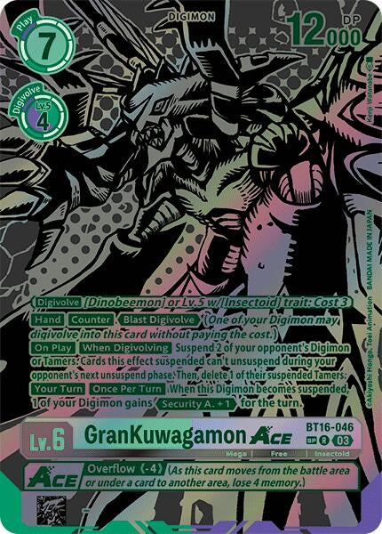 GranKuwagamon Ace Alternate Art (BT16-046 R) [BT16]