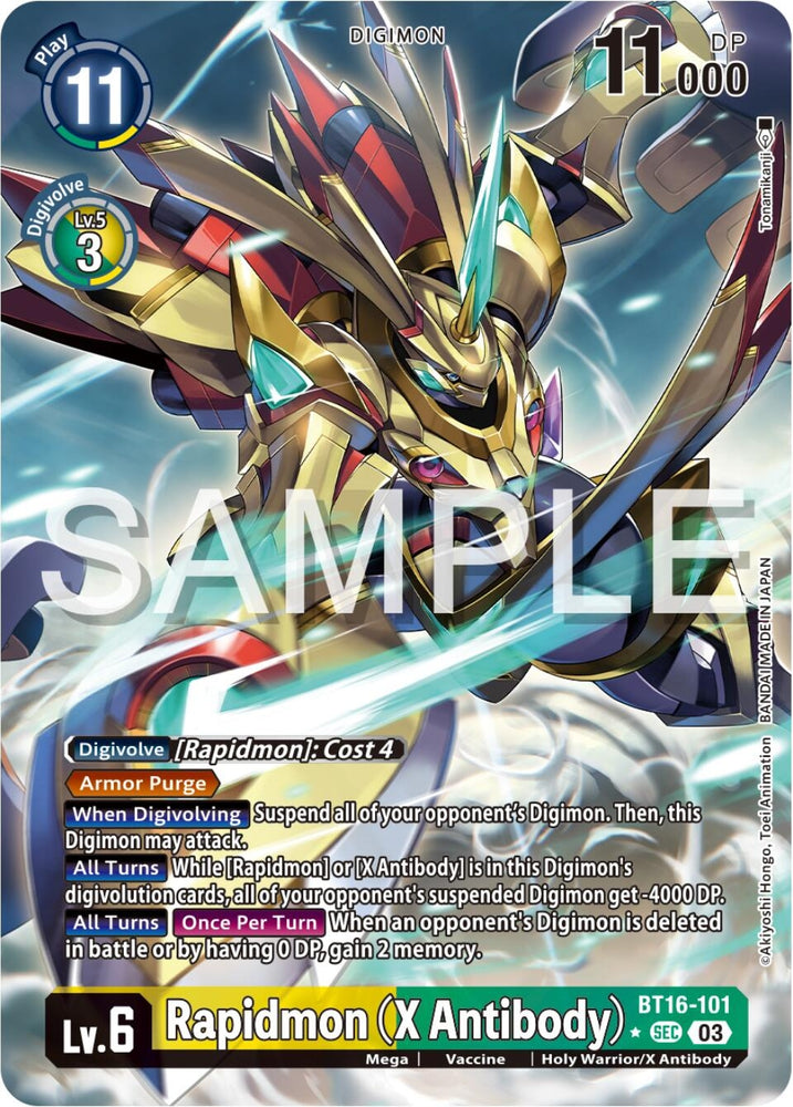 Rapidmon X Antibody Alternate Art (BT16-101 SEC) [BT16]