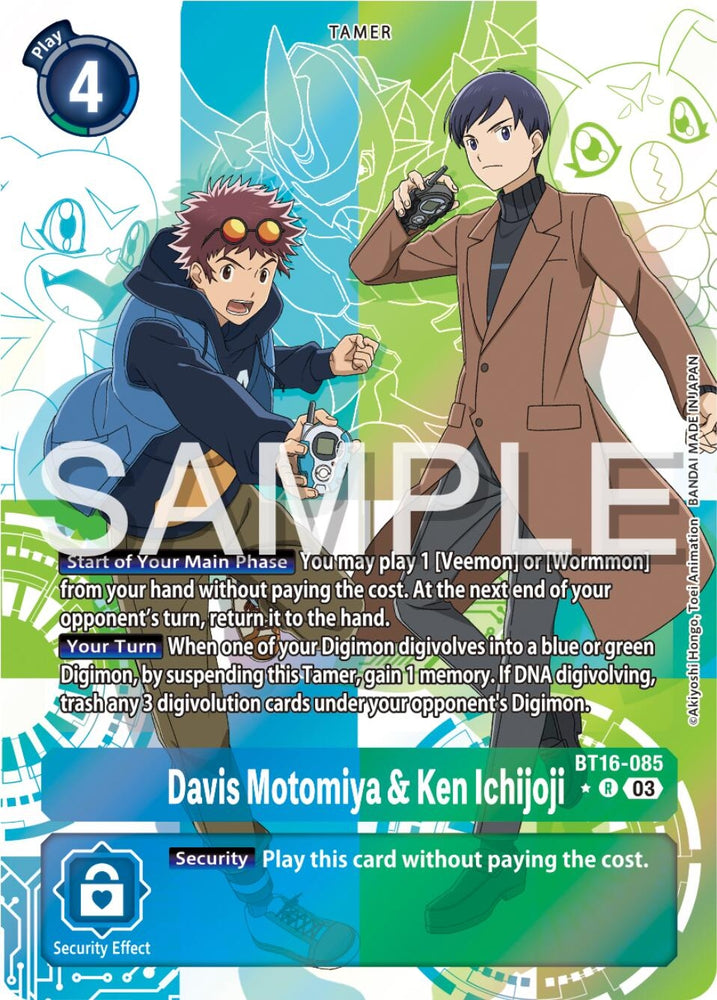 Davis Motomiya and Ken Ichijoji Alternate Art (BT16-085 R) [BT16]