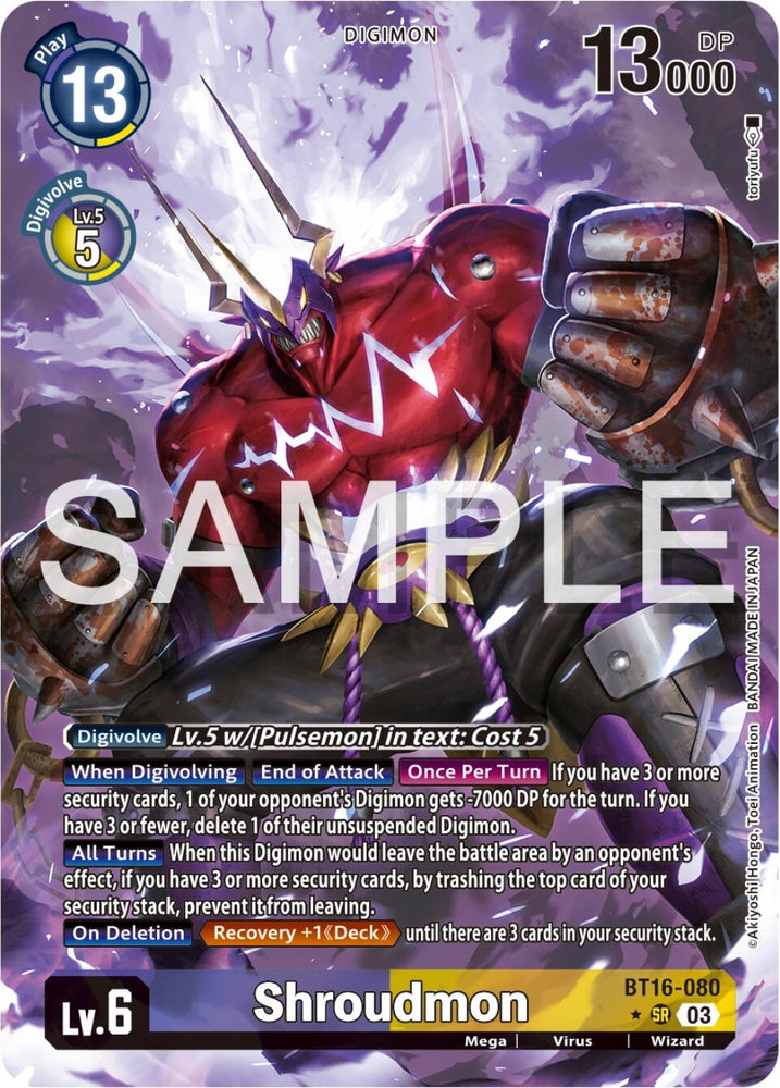 Shroudmon Alternate Art (BT16-080 SR) [BT16]