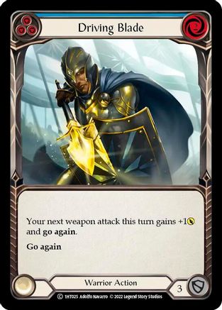 Driving Blade (Blue) [1HT025] (History Pack 1 Dorinthea Blitz Deck)