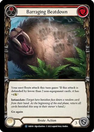 Barraging Beatdown (Red) [1HR016] (Historic Pack 1 Blitz Deck Rhinar)