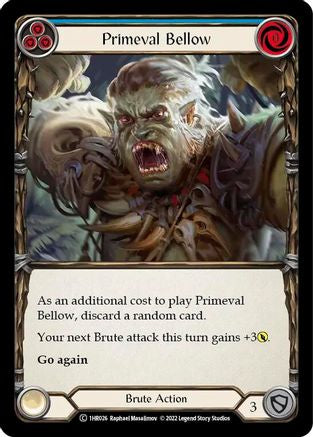 Primeval Bellow (Blue) [1HR026] (Historic Pack 1 Blitz Deck Rhinar)