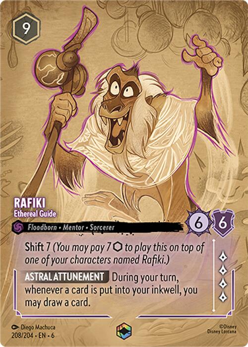 azurite sea lorcana enchanted cards Rafiki