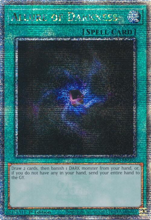 how to make secret rare yugioh cards Allure of Darkness (Quarter Century Secret Rare) [RA03-EN055] Quarter