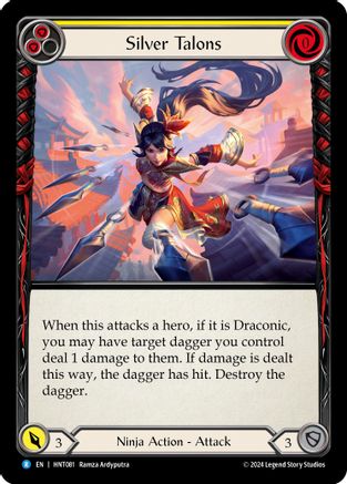 Silver Talons (Yellow) [HNT081] (The Hunted)  Rainbow Foil