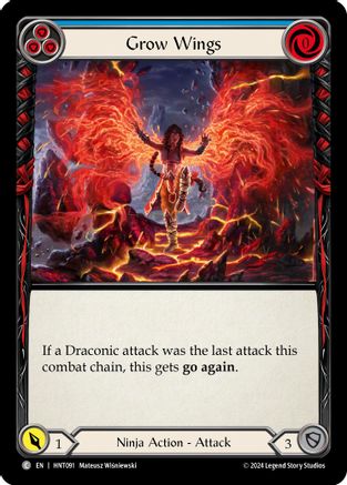 Grow Wings (Blue) [HNT091] (The Hunted)  Rainbow Foil