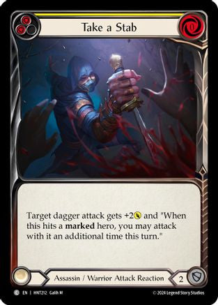 Take a Stab (Yellow) [HNT212] (The Hunted)  Rainbow Foil