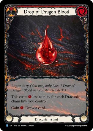 Drop of Dragon Blood (Red) (Extended Art) [HNT155] (The Hunted)  Rainbow Foil