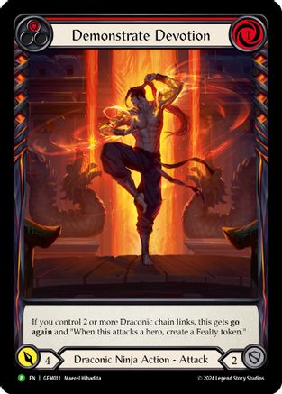 Demonstrate Devotion (Red) [GEM011] (GEM Pack 1)  Rainbow Foil