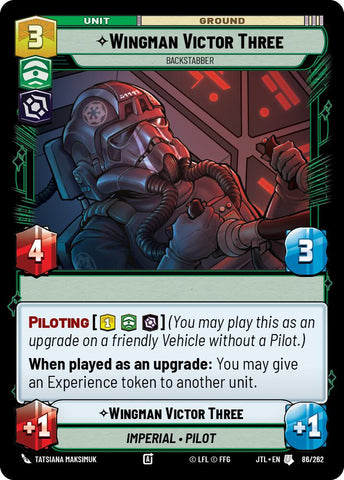 Wingman Victor Three - Backstabber (086/262) (086/257) [Jump to Lightspeed]