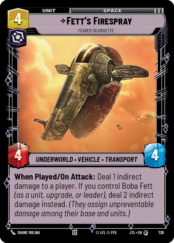 Fett's Firespray - Feared Silhouette (738) (738) [Jump to Lightspeed]