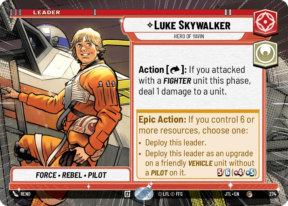 Luke Skywalker - Hero of Yavin (274) (Hyperspace) (274) [Jump to Lightspeed]