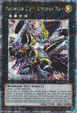 Number C39: Utopia Ray [RA04-EN174] Quarter Century Secret Rare
